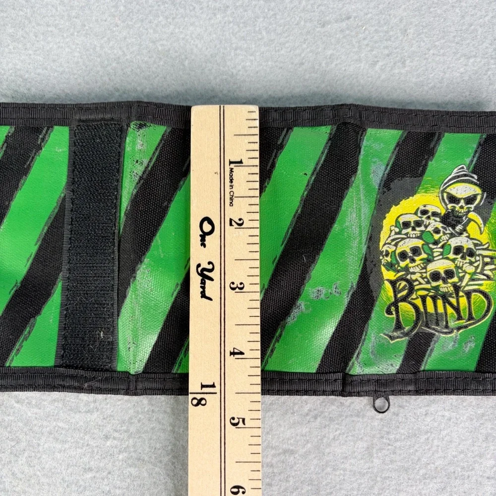 Blind Skateboard Wallet Skeleton Grim Reaper Vintage 90s Rare Trifold Grunge